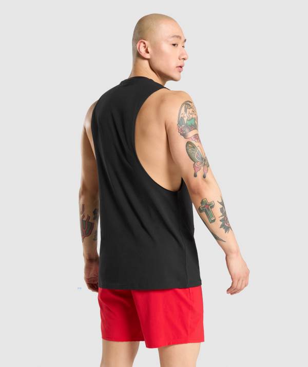 Panske Tielko Gymshark Critical Drop Arm Čierne | GN8391627